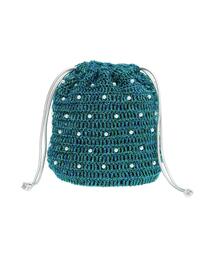 パール付きメタリック2way巾着バッグ