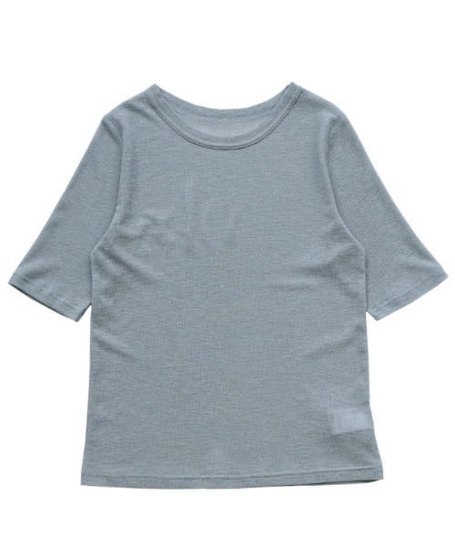 select MOCA（セレクトモカ）の「シアーテレコレイヤードＴシャツ（Tシャツ/カットソー・レディース・オフホワイト/チャコールグレー/ブラック・FREE）」の9枚目の写真