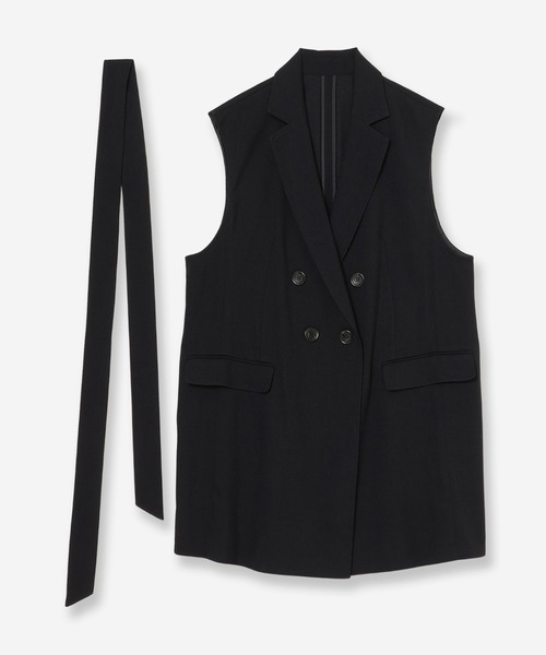 R-ISM(リズム)の「【セットアップ対応・洗える・ウエストリボン】ストレッチダブルジレ(ベスト・レディース・ネイビー/ベージュ・4)」の14枚目の写真