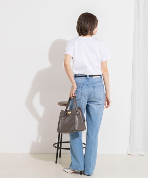NOLLEY’S（ノーリーズ）の「ウォッシャブルスカーフTシャツ（Tシャツ/カットソー・レディース・ホワイト系その他2/ホワイト系その他4・38）」の5枚目の写真