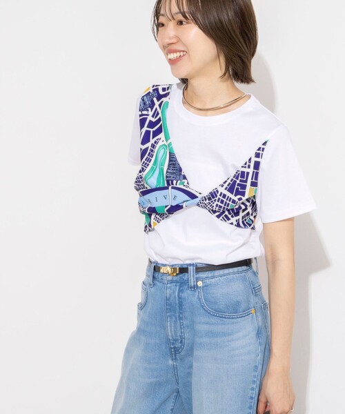 NOLLEY’S（ノーリーズ）の「ウォッシャブルスカーフTシャツ（Tシャツ/カットソー・レディース・ホワイト系その他2/ホワイト系その他4・38）」の8枚目の写真