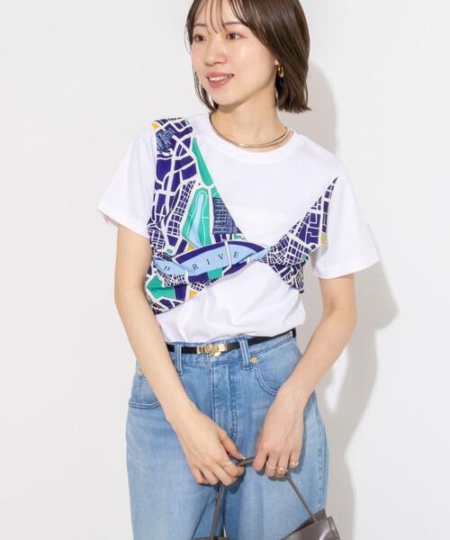 NOLLEY’S（ノーリーズ）の「ウォッシャブルスカーフTシャツ（Tシャツ/カットソー・レディース・ホワイト系その他2/ホワイト系その他4・38）」の11枚目の写真