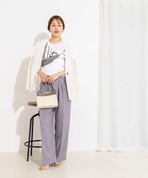 NOLLEY’S（ノーリーズ）の「ウォッシャブルスカーフTシャツ（Tシャツ/カットソー・レディース・ホワイト系その他2/ホワイト系その他4・38）」の13枚目の写真