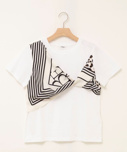 NOLLEY’S（ノーリーズ）の「ウォッシャブルスカーフTシャツ（Tシャツ/カットソー・レディース・ホワイト系その他2/ホワイト系その他4・38）」の21枚目の写真