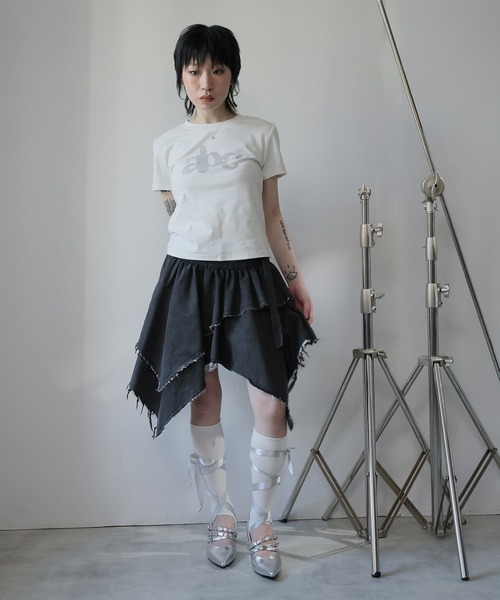 Ulysses(ユリシス)の「グラフィックロゴTシャツ(Tシャツ/カットソー・レディース・ネイビー/ブラック/ダークグレー/ホワイト・F)」の8枚目の写真