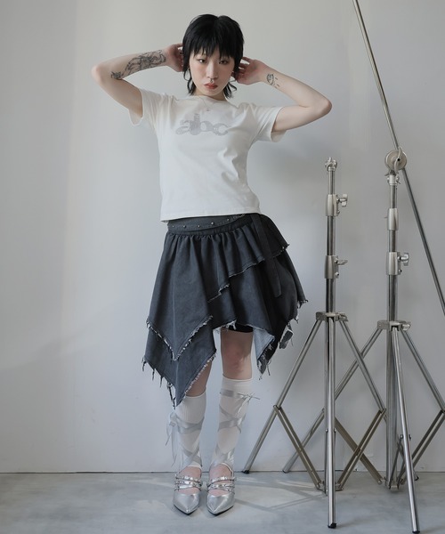 Ulysses(ユリシス)の「グラフィックロゴTシャツ(Tシャツ/カットソー・レディース・ネイビー/ブラック/ダークグレー/ホワイト・F)」の15枚目の写真