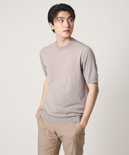 A DAY IN THE LIFE UNITED ARROWS(アデイインザライフユナイテッドアローズ)の「ハイゲージ プレーティング テンジク ニット-ウォッシャブル-<A DAY IN THE LIFE>(ニット/セーター・メンズ・ネイビー/ライトグレー/その他1・XL/M/L)」の22枚目の写真