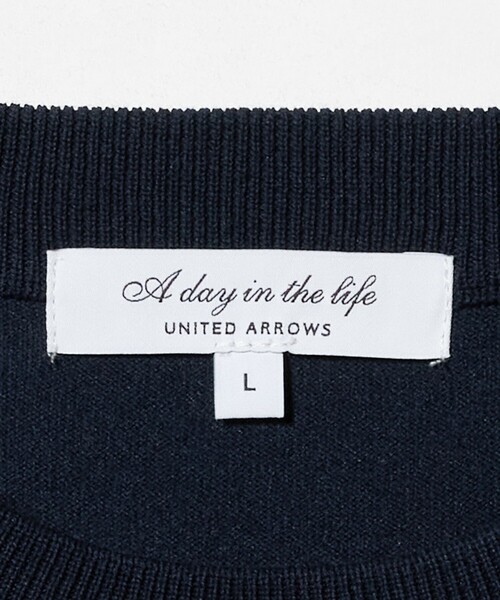 A DAY IN THE LIFE UNITED ARROWS(アデイインザライフユナイテッドアローズ)の「ハイゲージ プレーティング テンジク ニット-ウォッシャブル-<A DAY IN THE LIFE>(ニット/セーター・メンズ・ネイビー/ライトグレー/その他1・XL/M/L)」の16枚目の写真