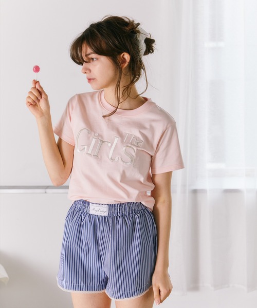 mieya mieya(ミーヤミーヤ)の「【mieya mieya】"The Girls" Tシャツ/ザ・ガールズTシャツ(Tシャツ/カットソー・レディース・ピンク・FREE)」の5枚目の写真