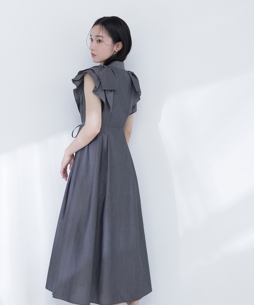 NATURAL BEAUTY BASIC(ナチュラルビューティーベーシック)の「【山本里菜さんコラボ】リボンラッフルシャツワンピース(ワンピース・レディース・ホワイト系その他/ネイビー/チャコールグレー・SMALL/MEDIUM/P/S)」の20枚目の写真