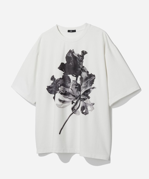 HARE(ハレ)の「【接触冷感】フラワーアートフロントプリントカット(HARE)(Tシャツ/カットソー・メンズ・グリーン/ホワイト/ブラック・FREE)」の2枚目の写真