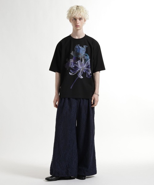 HARE(ハレ)の「【接触冷感】フラワーアートフロントプリントカット(HARE)(Tシャツ/カットソー・メンズ・グリーン/ホワイト/ブラック・FREE)」の7枚目の写真