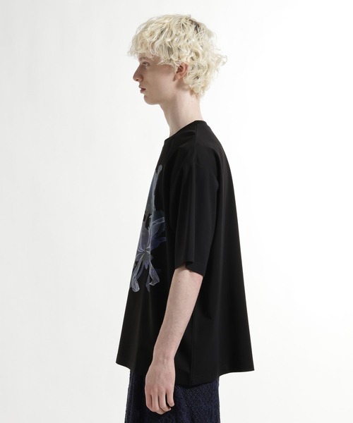 HARE(ハレ)の「【接触冷感】フラワーアートフロントプリントカット(HARE)(Tシャツ/カットソー・メンズ・グリーン/ホワイト/ブラック・FREE)」の15枚目の写真