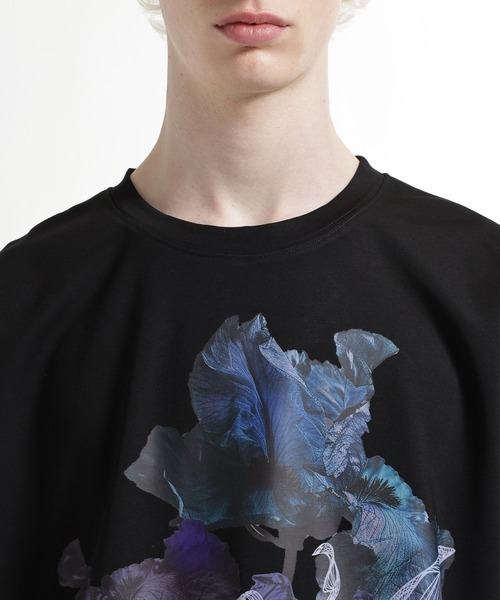 HARE(ハレ)の「【接触冷感】フラワーアートフロントプリントカット(HARE)(Tシャツ/カットソー・メンズ・グリーン/ホワイト/ブラック・FREE)」の17枚目の写真
