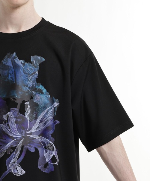 HARE(ハレ)の「【接触冷感】フラワーアートフロントプリントカット(HARE)(Tシャツ/カットソー・メンズ・グリーン/ホワイト/ブラック・FREE)」の18枚目の写真