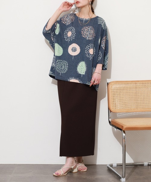 BARNDOOR(バーンドア)の「天竺ドルマン プルオーバー 26SS 半袖(Tシャツ/カットソー・レディース・ネイビー/オートミール/イエロー系/オレンジ系・FREE)」の19枚目の写真
