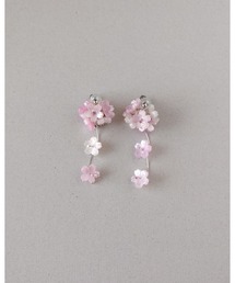 【推しに愛されるアクセサリー】"満開と散りゆく桜の2wayイヤリング(サージカルステンレス) "(MA)
