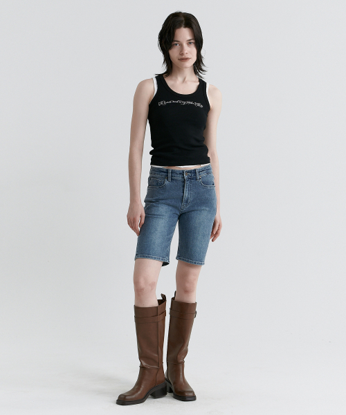 MAGOODGAN(メックウッドガン)の「スリーバー3906 ソフトリブスリムフィット ブラック 袖なしTシャツ(Tシャツ/カットソー・レディース・その他・FREE)」の2枚目の写真