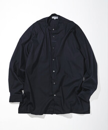 CAHLUMN/カウラム Broadcloth Band Collar Shirt