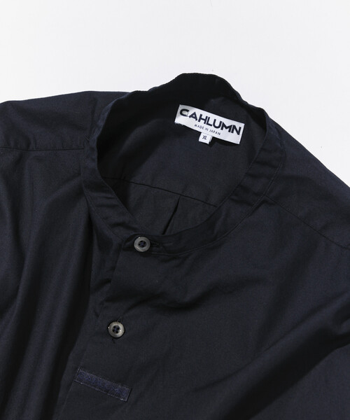 CAHLUMN(カウラム)の「CAHLUMN/カウラム Broadcloth Band Collar Shirt(シャツ/ブラウス・メンズ・ブラウン/ネイビー/ホワイト・MEDIUM/LARGE/X-LARGE/XX-LARGE)」の4枚目の写真