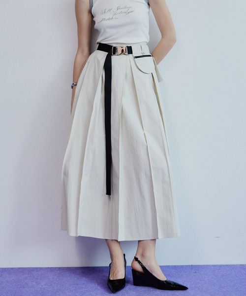 MAISON SPECIAL(メゾンスペシャル)の「Military Pocket Skirt/ミリタリーポケットスカート(スカート・レディース・カーキ/アイボリー/チャコールグレー・36/38)」の2枚目の写真