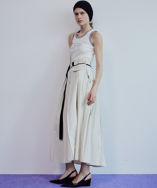 MAISON SPECIAL(メゾンスペシャル)の「Military Pocket Skirt/ミリタリーポケットスカート(スカート・レディース・カーキ/アイボリー/チャコールグレー・36/38)」の22枚目の写真