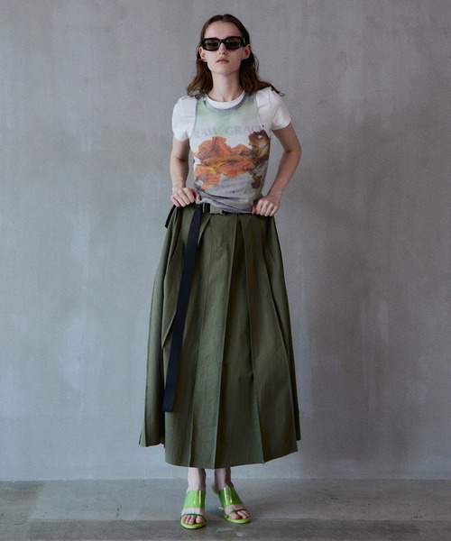 MAISON SPECIAL(メゾンスペシャル)の「Military Pocket Skirt/ミリタリーポケットスカート(スカート・レディース・カーキ/アイボリー/チャコールグレー・36/38)」の19枚目の写真