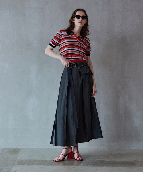 MAISON SPECIAL(メゾンスペシャル)の「Military Pocket Skirt/ミリタリーポケットスカート(スカート・レディース・カーキ/アイボリー/チャコールグレー・36/38)」の15枚目の写真