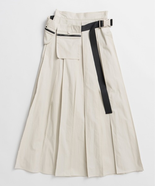 MAISON SPECIAL(メゾンスペシャル)の「Military Pocket Skirt/ミリタリーポケットスカート(スカート・レディース・カーキ/アイボリー/チャコールグレー・36/38)」の9枚目の写真