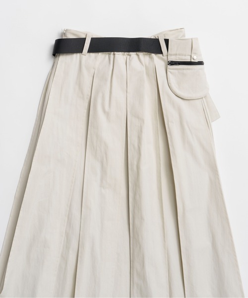 MAISON SPECIAL(メゾンスペシャル)の「Military Pocket Skirt/ミリタリーポケットスカート(スカート・レディース・カーキ/アイボリー/チャコールグレー・36/38)」の6枚目の写真