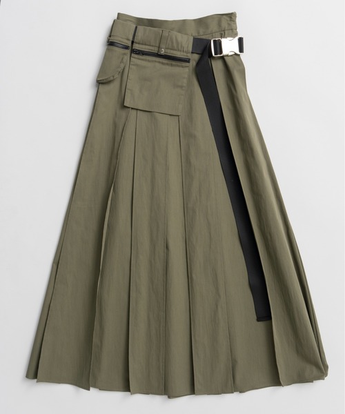 MAISON SPECIAL(メゾンスペシャル)の「Military Pocket Skirt/ミリタリーポケットスカート(スカート・レディース・カーキ/アイボリー/チャコールグレー・36/38)」の11枚目の写真