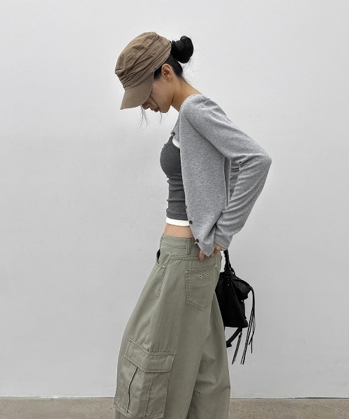 BLACKUP（ブラックアップ）の「[MADE] ワークピグメントカーゴコットンパンツ（その他パンツ・レディース・ベージュ/グレー・SMALL/MEDIUM）」の15枚目の写真