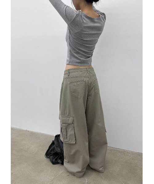 BLACKUP（ブラックアップ）の「[MADE] ワークピグメントカーゴコットンパンツ（その他パンツ・レディース・ベージュ/グレー・SMALL/MEDIUM）」の16枚目の写真