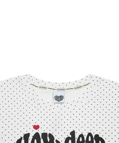 LUVISTRUE(ラヴイズトゥルー)の「LOVE SLIM FIT DOT TEE(WHITE)(Tシャツ/カットソー・レディース・その他・FREE)」の4枚目の写真