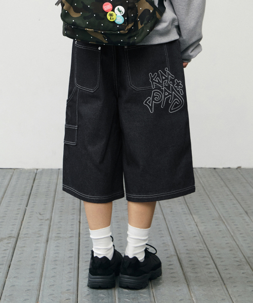 kaifai(カイファイ)の「トレースデニムバミューダパンツ(ブラック)K26QC242(その他パンツ・レディース・その他・MEDIUM/LARGE)」の1枚目の写真