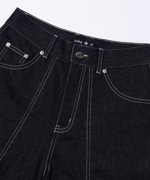 kaifai(カイファイ)の「トレースデニムバミューダパンツ(ブラック)K26QC242(その他パンツ・レディース・その他・MEDIUM/LARGE)」の6枚目の写真