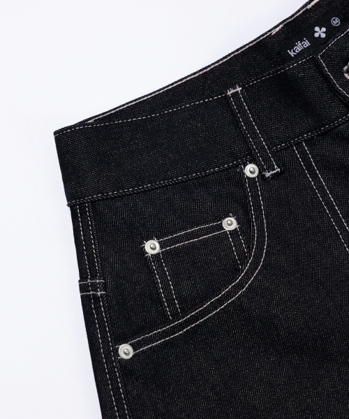kaifai(カイファイ)の「トレースデニムバミューダパンツ(ブラック)K26QC242(その他パンツ・レディース・その他・MEDIUM/LARGE)」の5枚目の写真