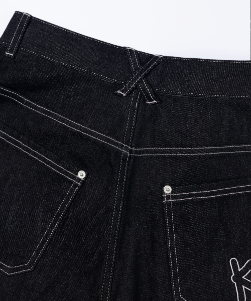 kaifai(カイファイ)の「トレースデニムバミューダパンツ(ブラック)K26QC242(その他パンツ・レディース・その他・MEDIUM/LARGE)」の3枚目の写真