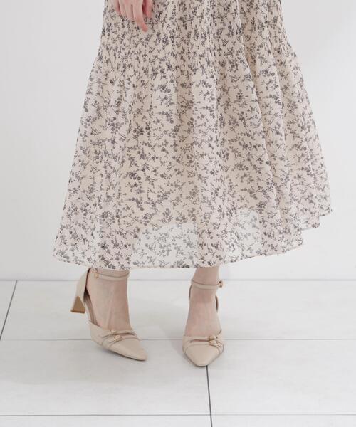 PROPORTION BODY DRESSING(プロポーションボディドレッシング)の「小花楊柳ロングワンピース / 1216240605(ワンピース・レディース・ブラック/ホワイト系その他・MEDIUM/P/S/SMALL)」の7枚目の写真