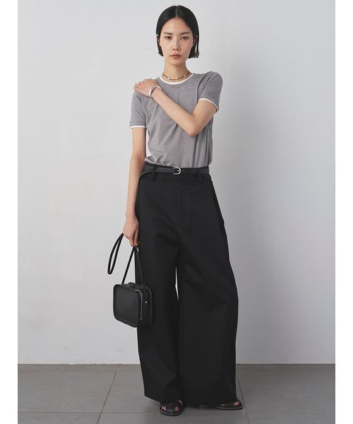 MIESROHE(ミースロエ)の「レイヤードカットTシャツ(Tシャツ/カットソー・レディース・ベージュ/その他/ライム/ホワイト・F)」の7枚目の写真