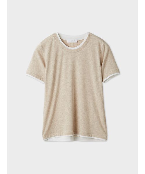 MIESROHE(ミースロエ)の「レイヤードカットTシャツ(Tシャツ/カットソー・レディース・ベージュ/その他/ライム/ホワイト・F)」の16枚目の写真