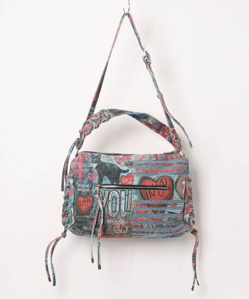 Desigual(デシグアル)の「Cat Graffiti Denim Shoulder Bag/キャットグラフィティデニムショルダーバッグ(ショルダーバッグ・レディース・マルチ・FREE)」の6枚目の写真