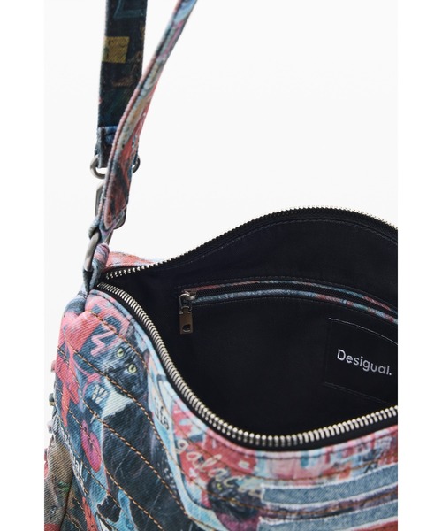 Desigual(デシグアル)の「Cat Graffiti Denim Shoulder Bag/キャットグラフィティデニムショルダーバッグ(ショルダーバッグ・レディース・マルチ・FREE)」の5枚目の写真