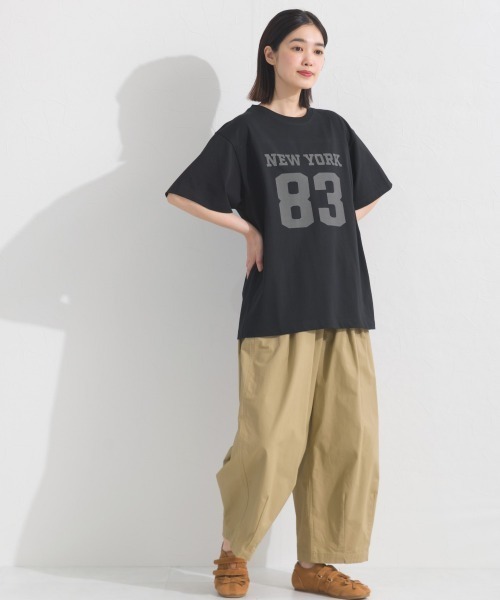 OMNES(オムネス)の「ロゴプリント半袖Tシャツ(Tシャツ/カットソー・レディース・ブラック/ネイビー/レッド/ホワイト/パープル・FREE)」の14枚目の写真