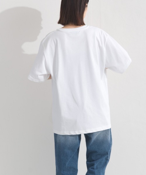 OMNES(オムネス)の「ロゴプリント半袖Tシャツ(Tシャツ/カットソー・レディース・ブラック/ネイビー/レッド/ホワイト/パープル・FREE)」の8枚目の写真