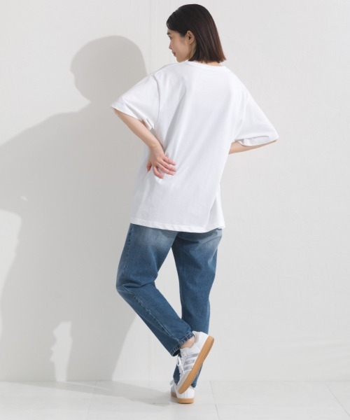 OMNES(オムネス)の「ロゴプリント半袖Tシャツ(Tシャツ/カットソー・レディース・ブラック/ネイビー/レッド/ホワイト/パープル・FREE)」の10枚目の写真