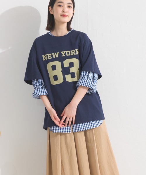 OMNES(オムネス)の「ロゴプリント半袖Tシャツ(Tシャツ/カットソー・レディース・ブラック/ネイビー/レッド/ホワイト/パープル・FREE)」の16枚目の写真