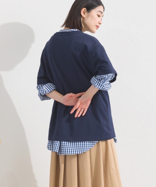 OMNES(オムネス)の「ロゴプリント半袖Tシャツ(Tシャツ/カットソー・レディース・ブラック/ネイビー/レッド/ホワイト/パープル・FREE)」の18枚目の写真