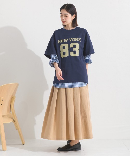 OMNES(オムネス)の「ロゴプリント半袖Tシャツ(Tシャツ/カットソー・レディース・ブラック/ネイビー/レッド/ホワイト/パープル・FREE)」の19枚目の写真