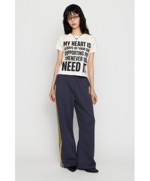 LAGUA GEM（ラグアジェム）の「SIDE LINE WAPPEN SWEAT パンツ（スウェットパンツ・レディース・ネイビー/チャコールグレー/杢グレー・SMALL/MEDIUM）」の15枚目の写真